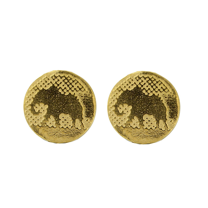 Elephant Stud Earrings with 22ct Gold Vermeil