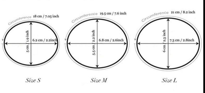 Small to large measurements for choosing the right size family with blue sky bangle.