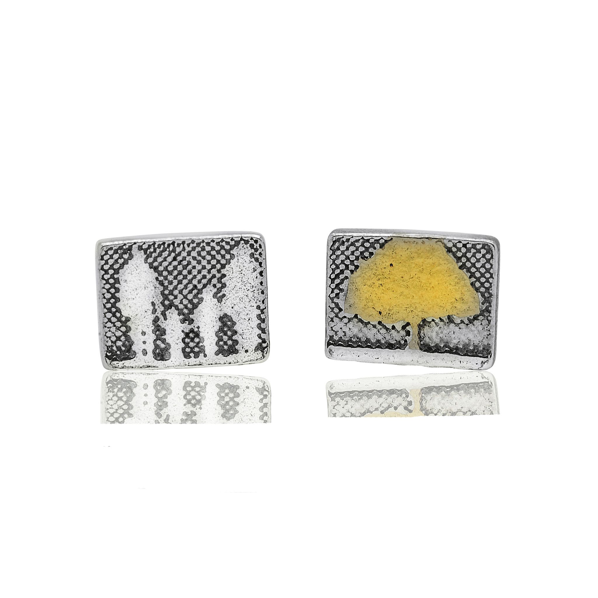 Family Tree Stud Earrings with 22ct Gold Vermeil