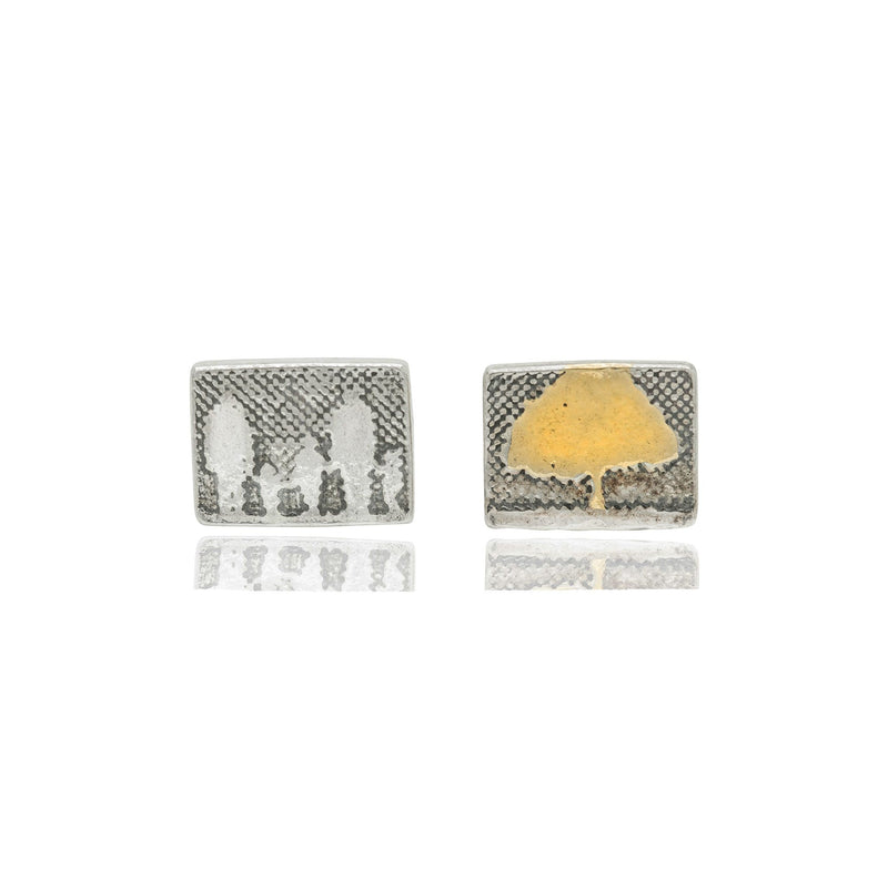 Family Tree Stud Earrings with 22ct Gold Vermeil