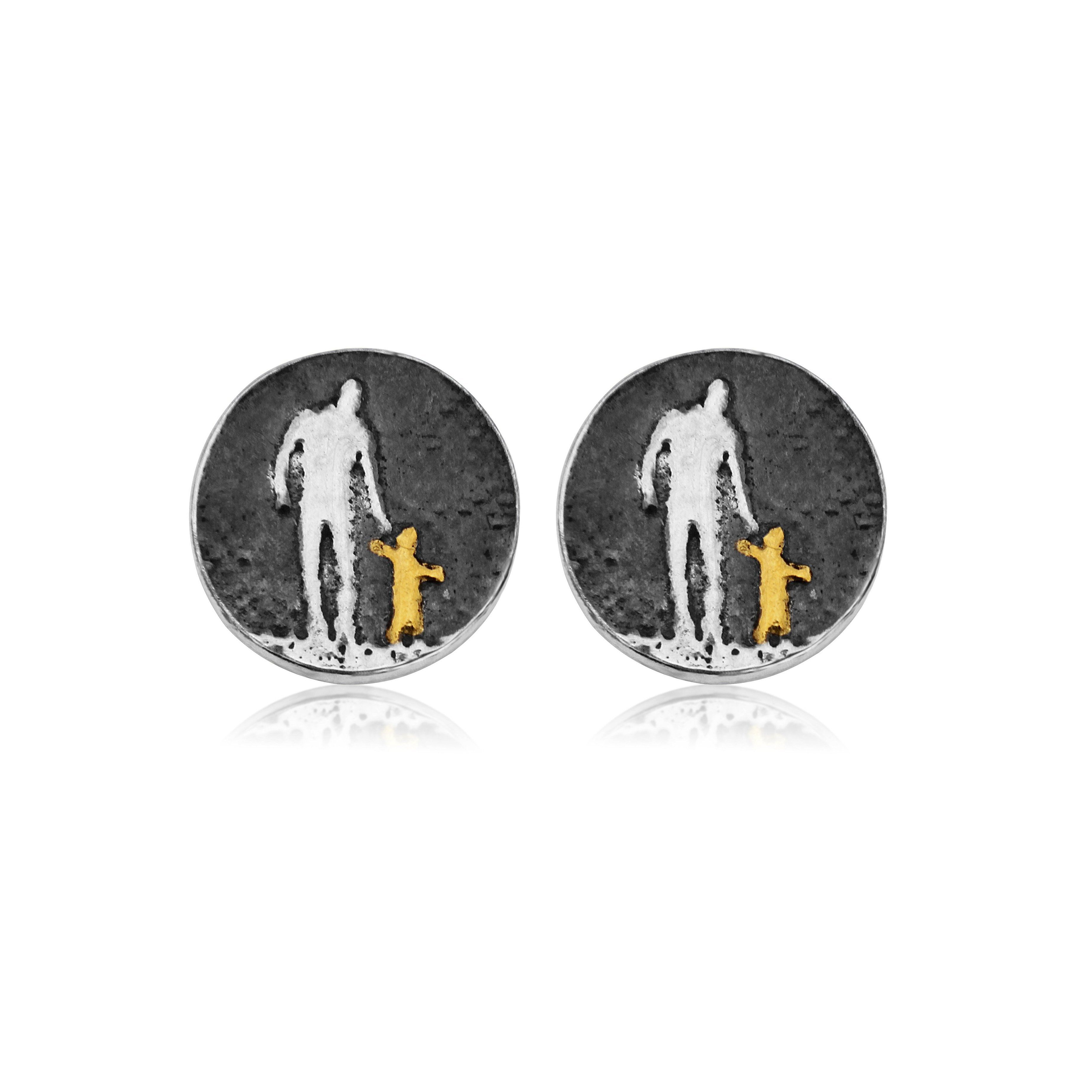 Father and Child Studs