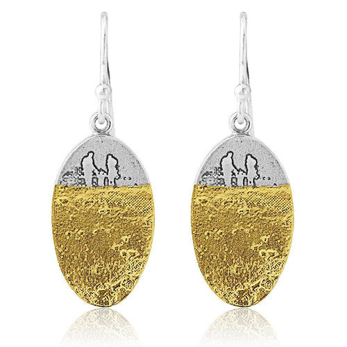 Footprints in the Sand Family Drop Earrings