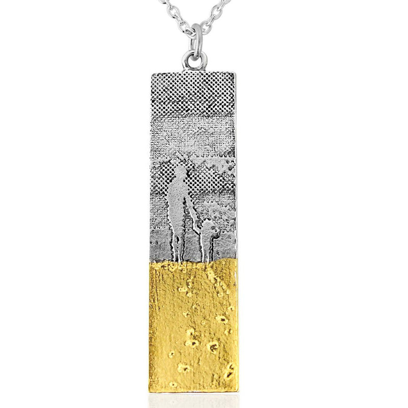 Footprints in the Sand Mother and Child Necklace
