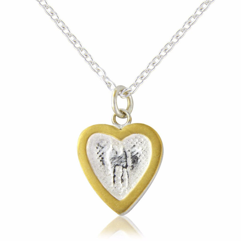 Heart Necklace with Golden Frame