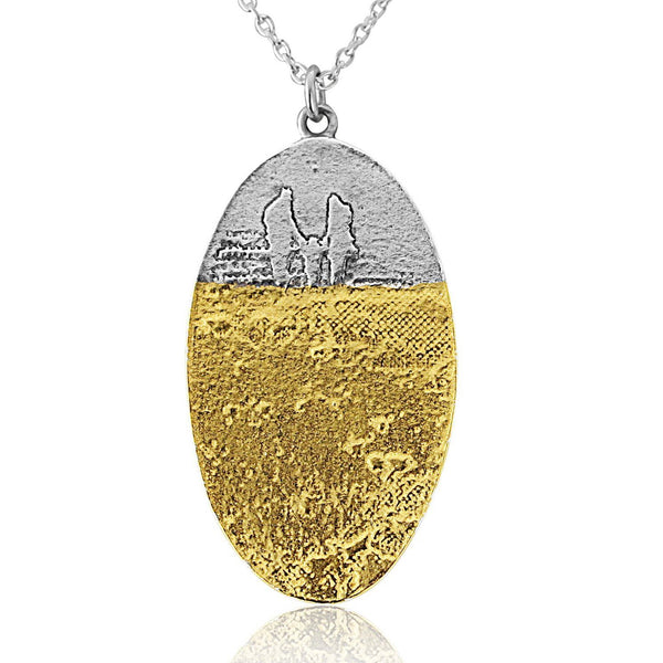 Large Footprints in the Sand Family Necklace