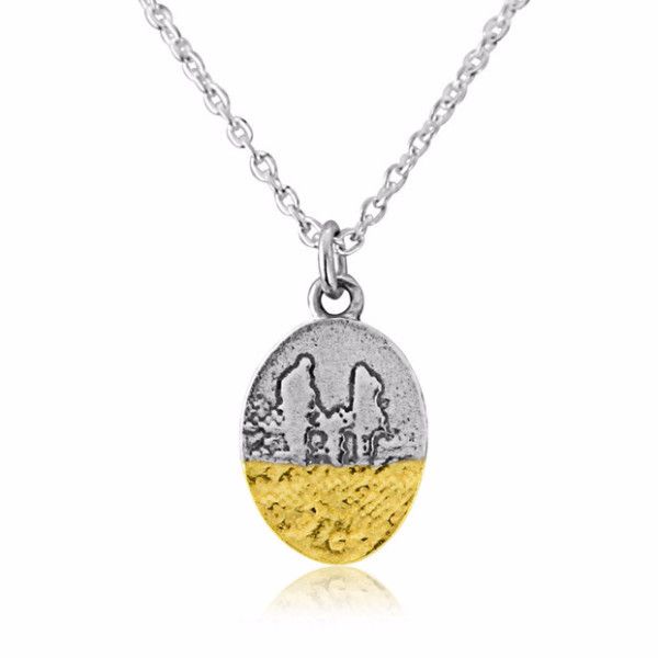 Little Footprints in the Sand Family Necklace