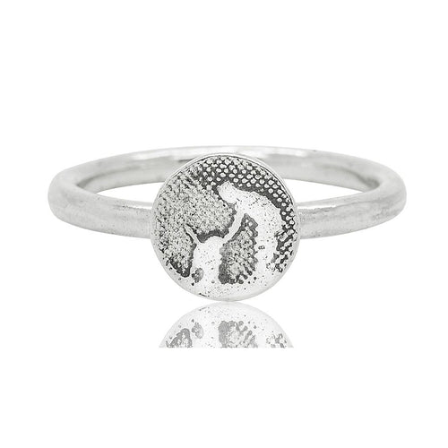 Little Round Silver Dog Ring