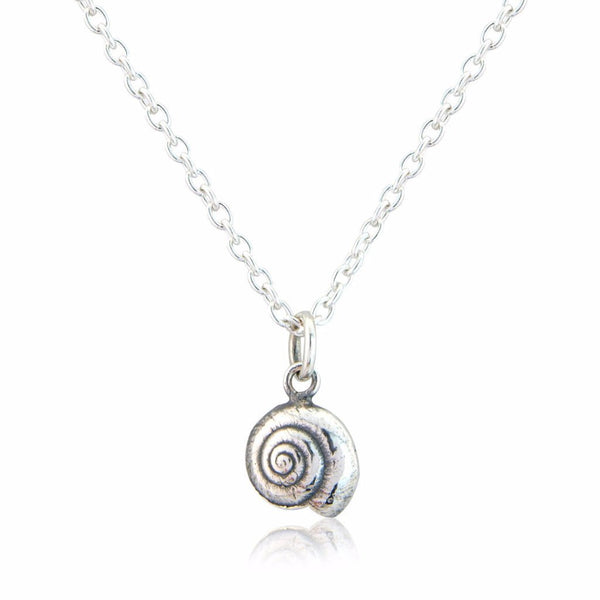 Little Round Silver Shell Necklace