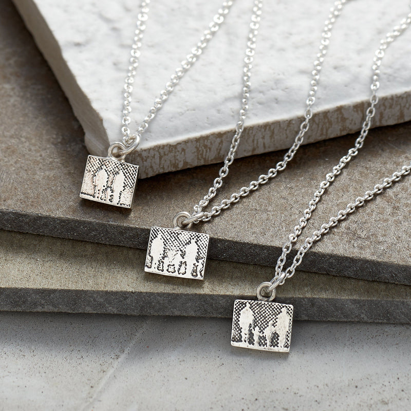 Very Dainty Personalised Necklace with family initials in Sterling Sil –  Dainty Rocks Jewellery