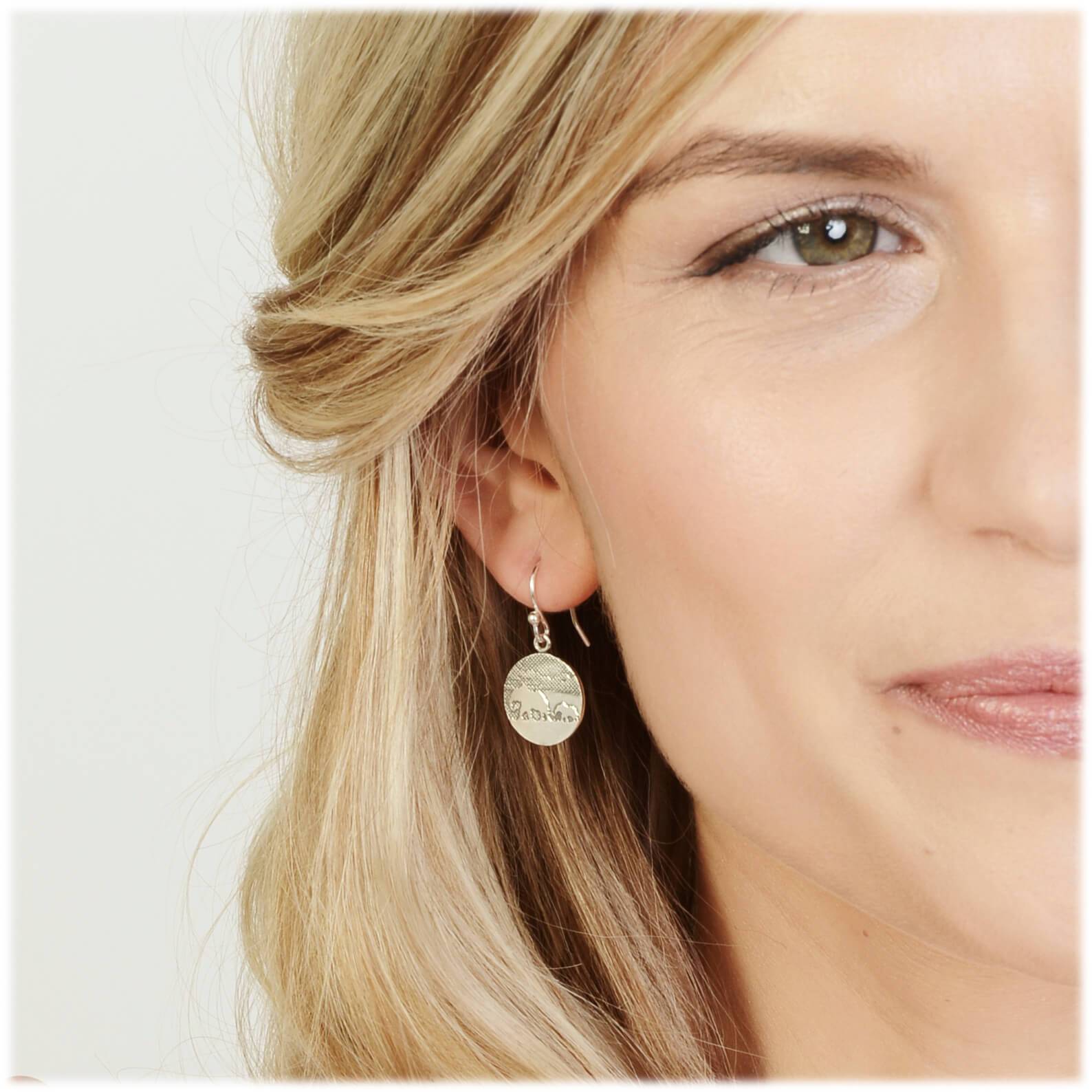 Mother and Baby Elephant Earrings