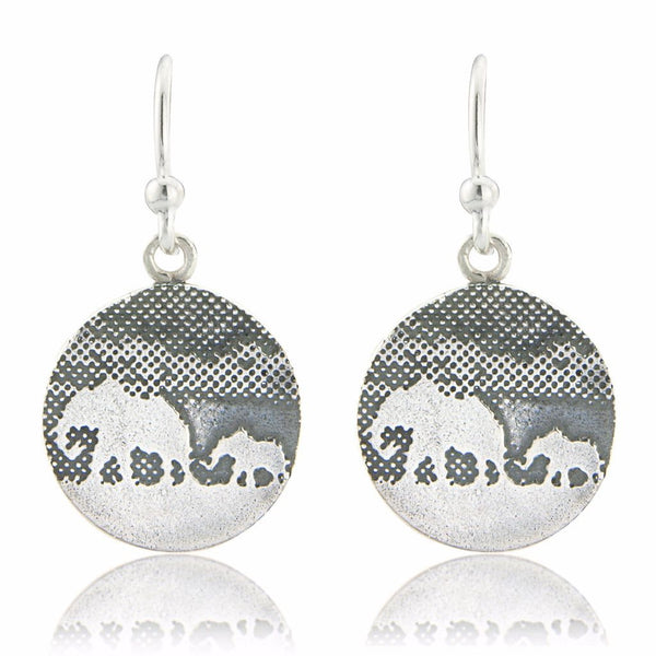Mother and Baby Elephant Earrings