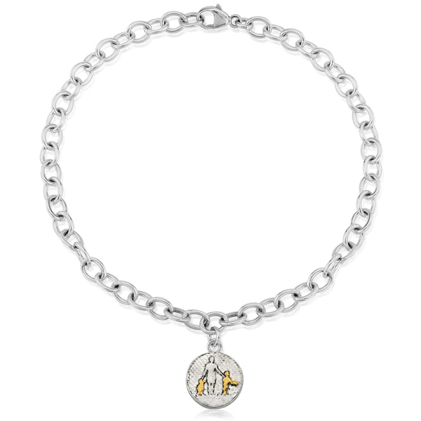 Mother of Two Silver Bracelet