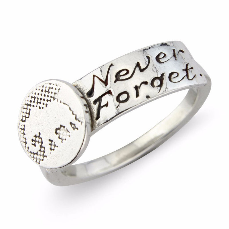 Never Forget Silver Elephant Ring With Gold Vermeil