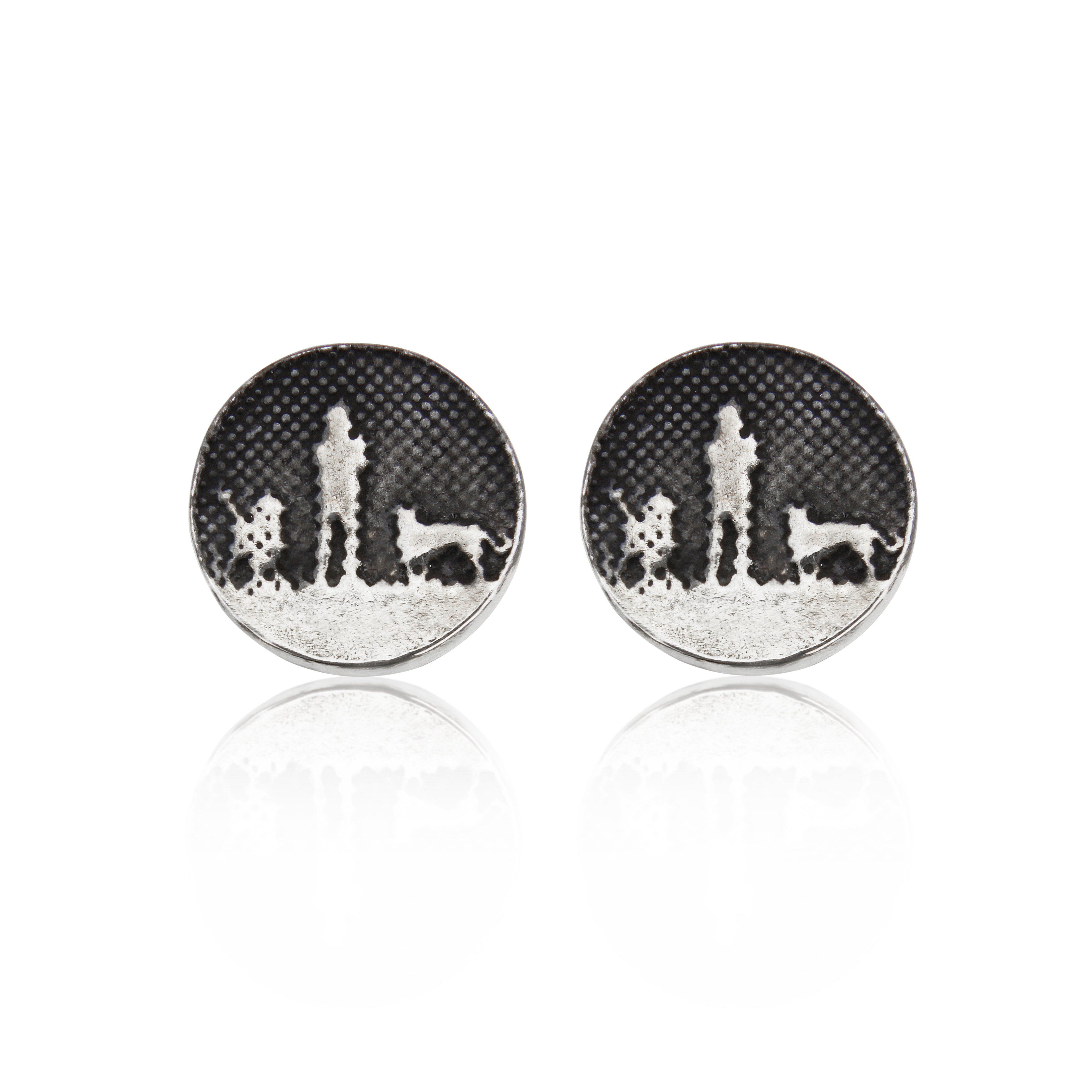 Night's Sky Dog Stud Earrings