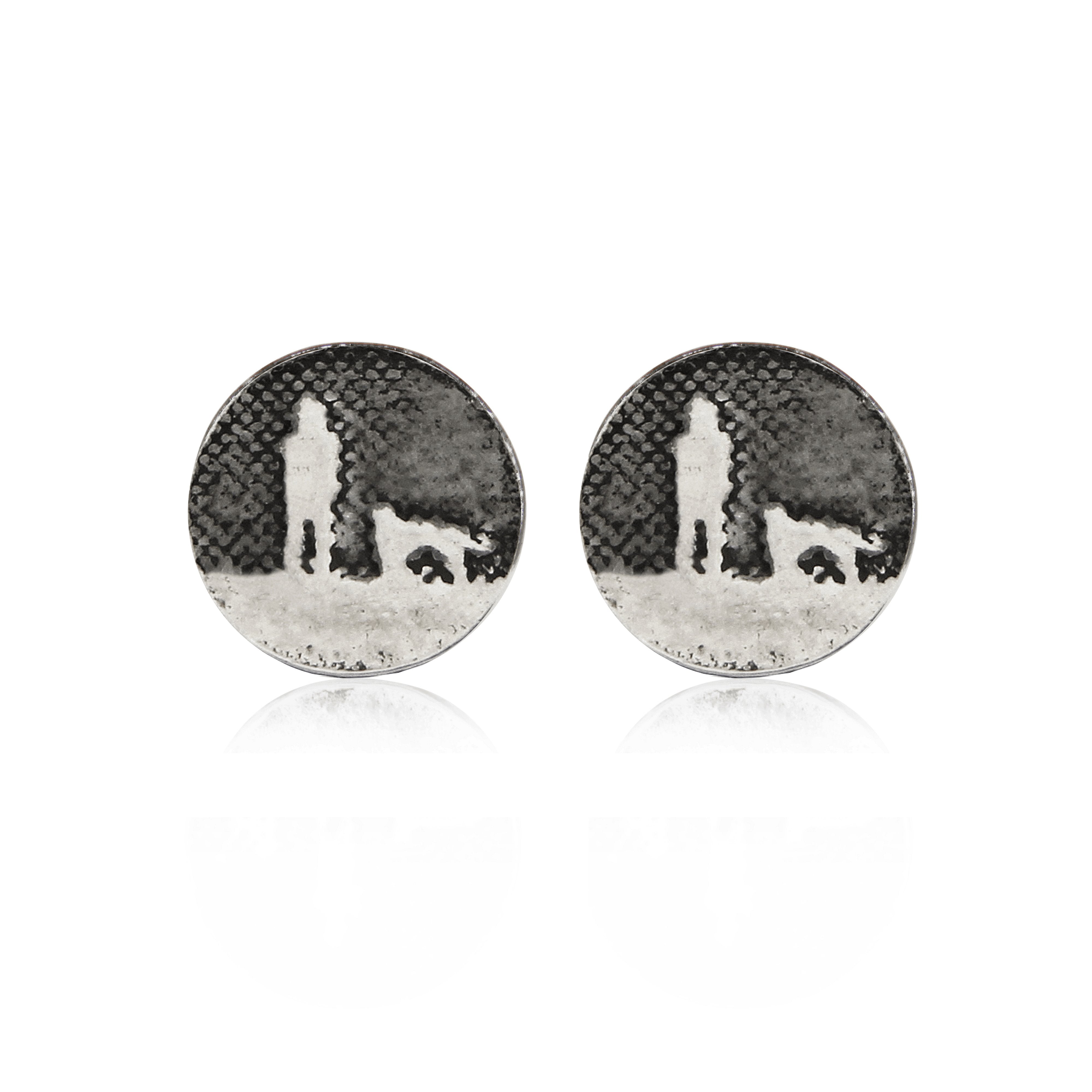 Night's Sky Dog Stud Earrings