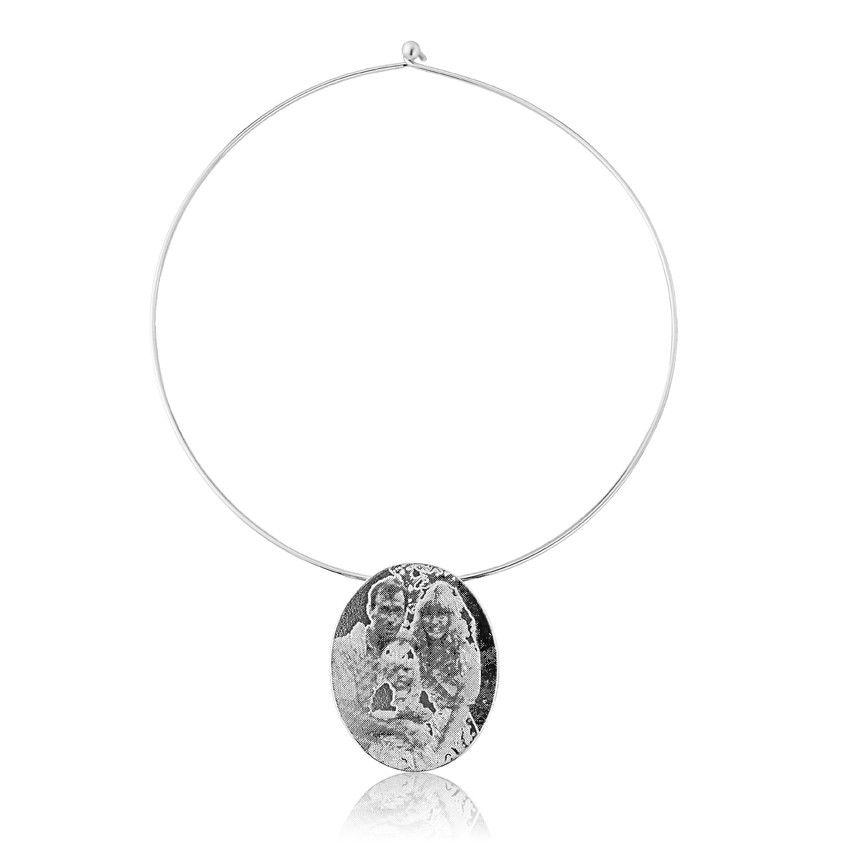 Personalised Oval Photo Necklace