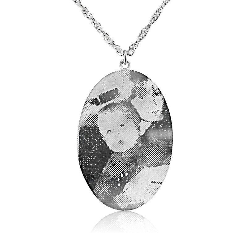 Personalised Oval Photo Necklace