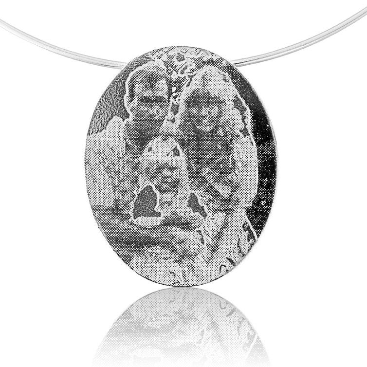 Personalised Oval Photo Necklace