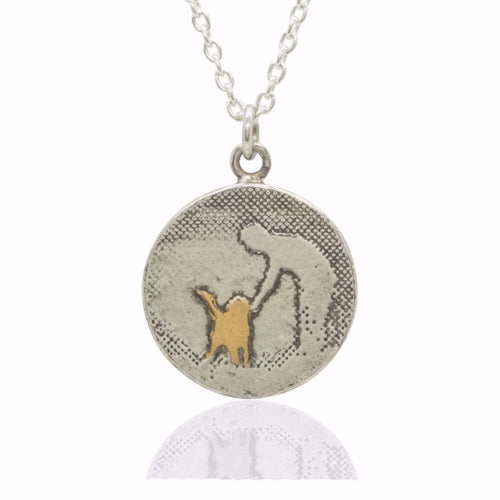 Round Gold Dog Necklace