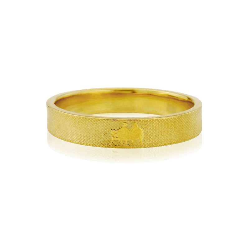 Side by Side Wedding Ring in White Gold/Platinum
