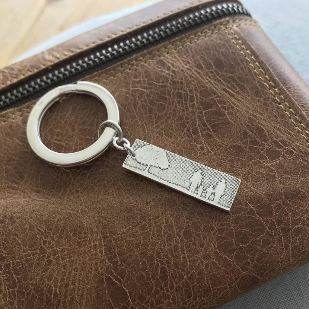 Sterling Silver Family Tree Keyring