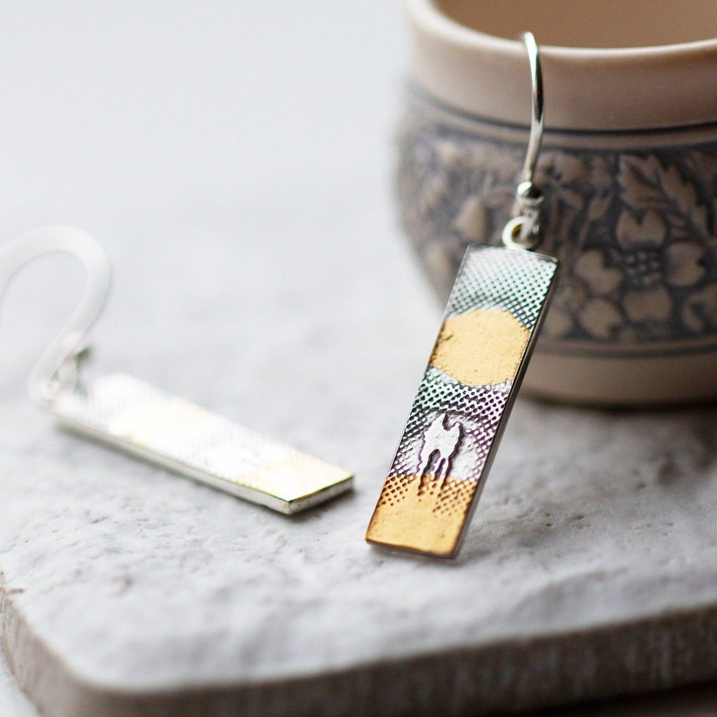 sunset couple earrings