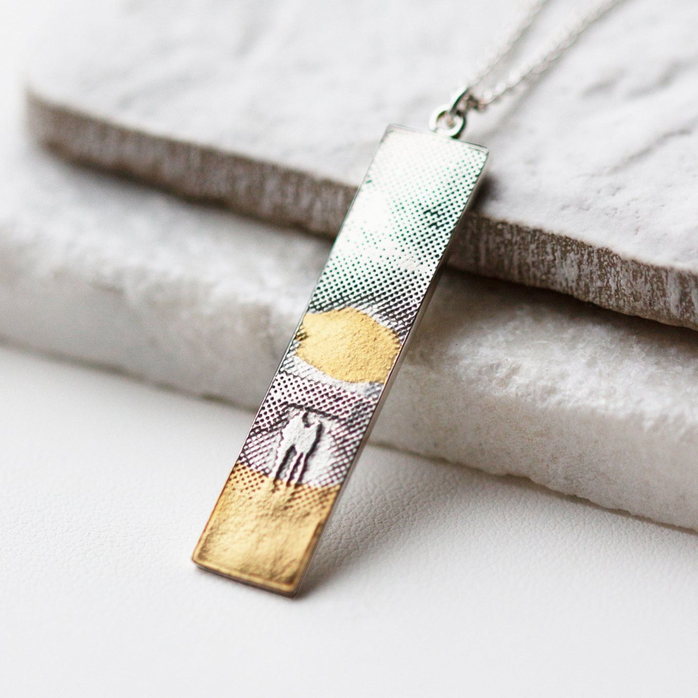 Sunset Couple Memory Necklace life style image