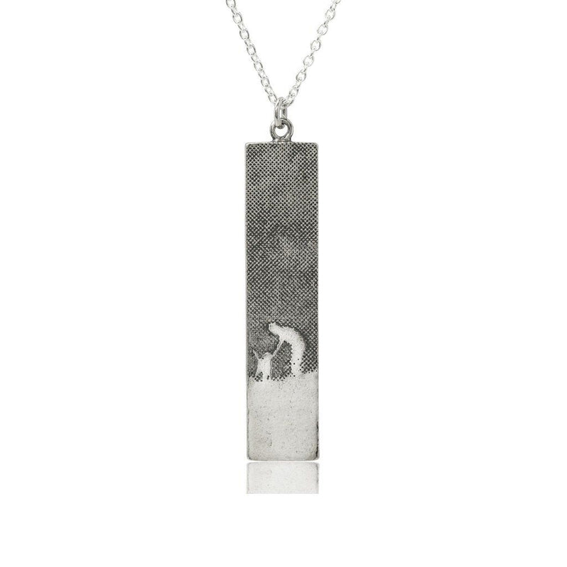 Walk With Me Silver Dog Pendant